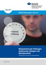 DGUV Information 203-071 - Wiederkehrende Prüfungen ortsveränderlicher elektrischer Arbeitsmittel