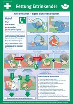 DGUV Information 204-043 - Rettung Ertrinkender (Aushangtafel)