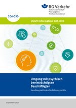 DGUV Information 206-030 - Umgang mit psychisch beeinträchtigten Beschäftigten