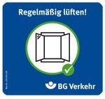 Aufkleber: Regelmäßig lüften!