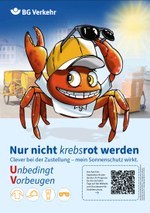Poster "Schutz vor natürlicher UV-Strahlung" (Brief- und Paket-Logistik)