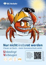 Poster "Schutz vor natürlicher UV-Strahlung" (Schifffahrt)