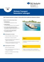 Unterweisungskarte B5: Sicherer Transport besonderer Ladungen