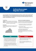 Unterweisungskarte O3: Kraftomnibusse gegen Wegrollen sichern