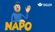 Humorvoll, ohne Worte und branchenübergreifend machen die kostenfreien Videos mit der Figur Napo auf verschiedene Gefahren für die Sicherheit und Gesundheit der Beschäftigten aufmerksam.