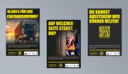 Mit einer umfangreichen Kampagne macht die Polizei Hamburg darauf aufmerksam, welche Gefahren Beschäftigten im Hamburger Hafen drohen, die sich mit kriminellen Organisationen einlassen.