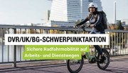 Um den sicheren Radverkehr auf Arbeits- und Dienstwegen geht es in der diesjährigen Schwerpunktaktion des Deutschen Verkehrssicherheitsrats (DVR) und der Deutschen Gesetzlichen Unfallversicherung (DGUV).
