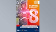 Mit neuen Schwerpunkten und Plakaten sowie einem prominenten Botschafter geht die Verkehrssicherheitskampagne „Hamburg gibt Acht!“ in eine weitere Runde.