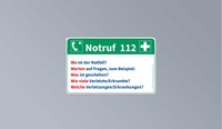 Notruf: Aufkleber und Karte