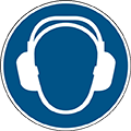 Gebotszeichen "Gehörschutz benutzen"