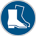 Gebotszeichen "Fußschutz benutzen"