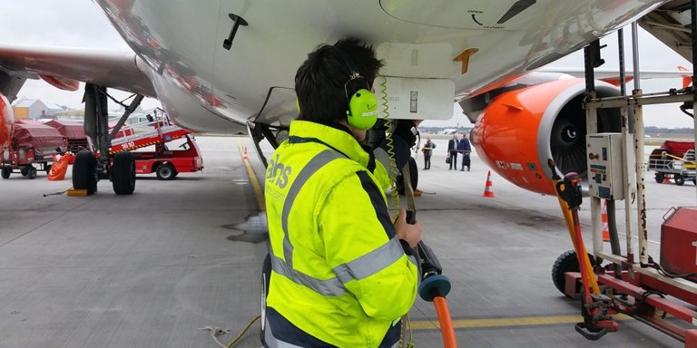 Abfertigung am Flughafen