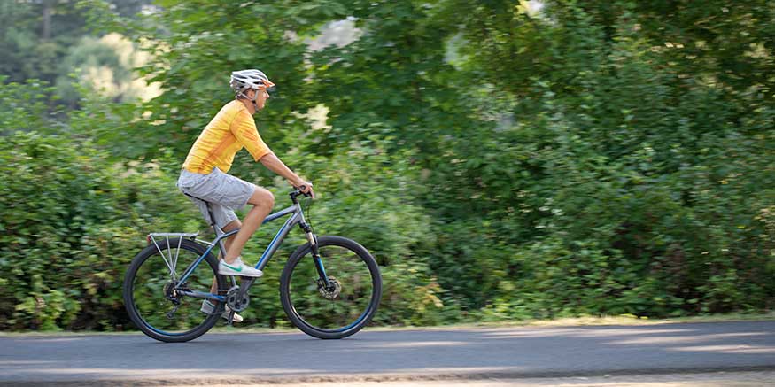 Pausen aktiv gestalten, z. B. durch Radfahren