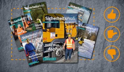 Umfrage SicherheitsProfi mehrere Titelseiten des SicherheitsProfi