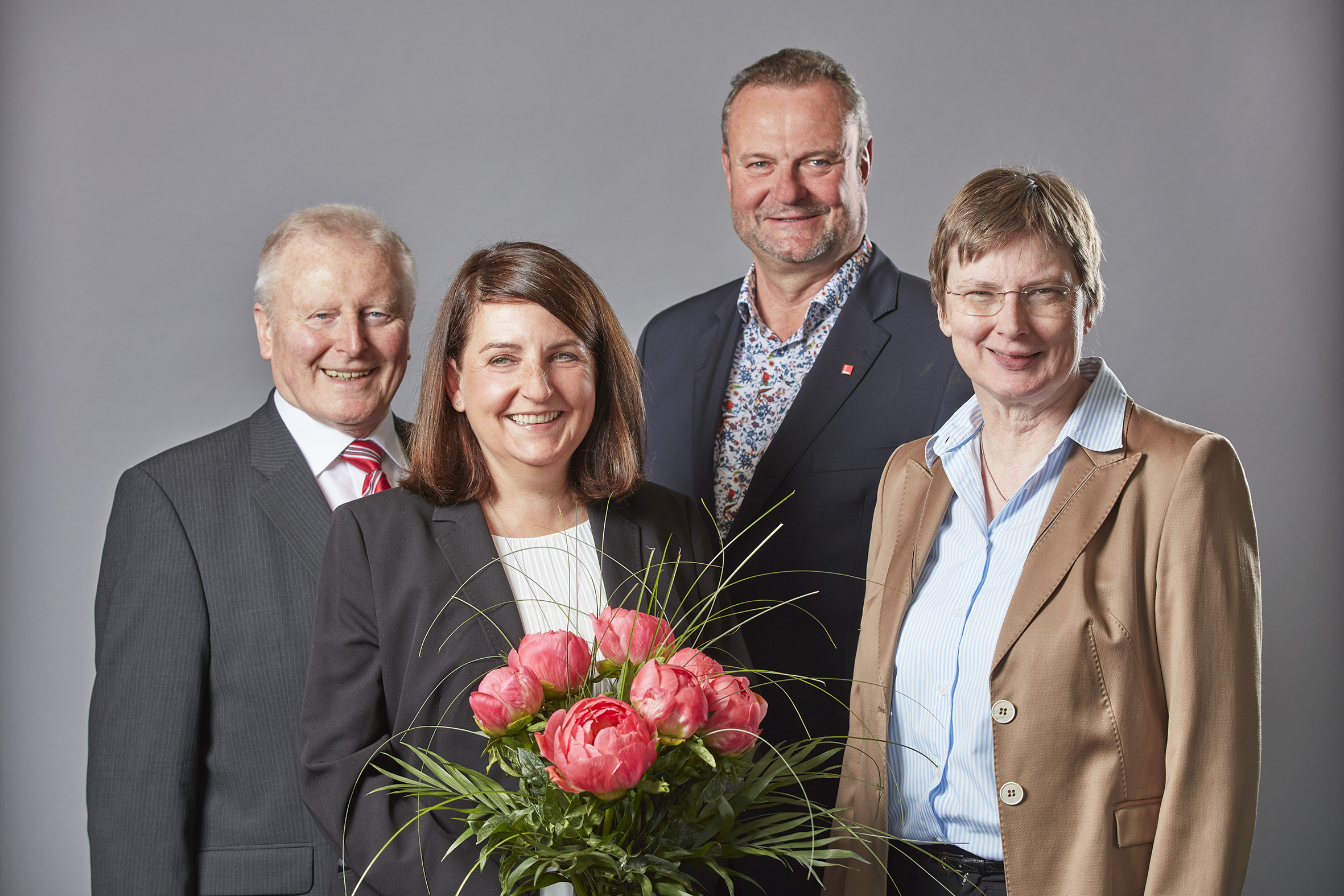 Gruppenbild von links nach recht: Klaus Peter Röskes, Karin Tanger, Hanno Harms, Sabine Kudzielka
