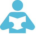 Symbol lesende Person