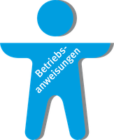 ASD-Männchen blau "Betriebsanweisung"