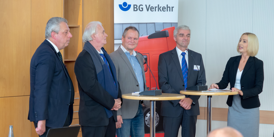 Podiumsdiskussion auf der Branchenkonferenz "Be- und Entladen - Gefährdungen und Lösungen"