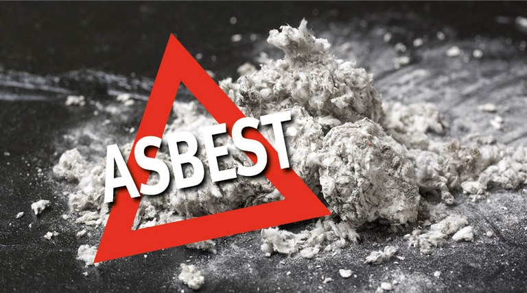 Asbest mit Warndreieck